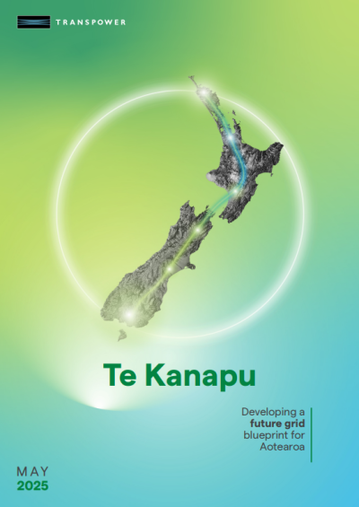 Cover page of Te Kanapu overview document with a image of New Zealand