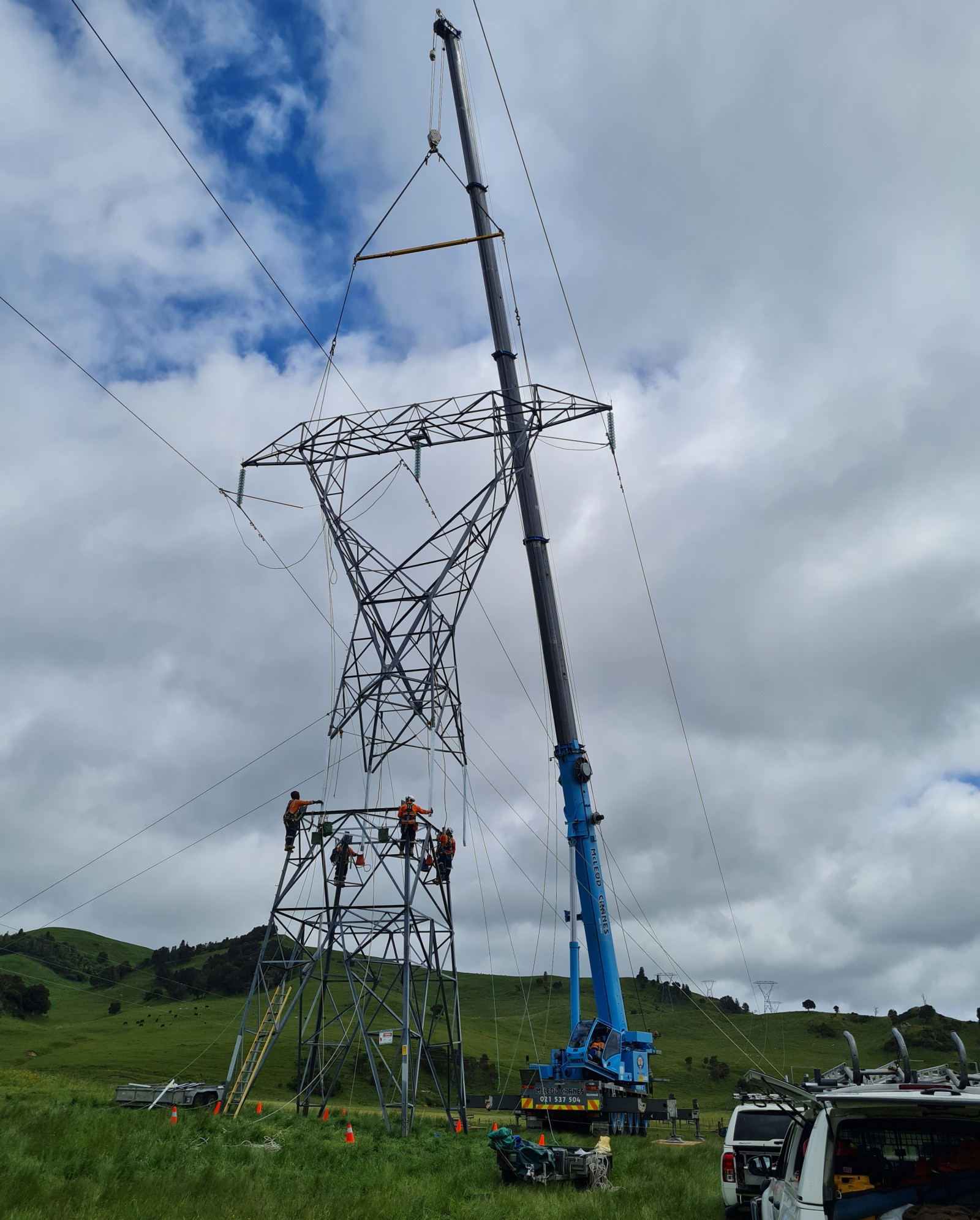 Extension to tower on Tokaanu to Whakamaru Line