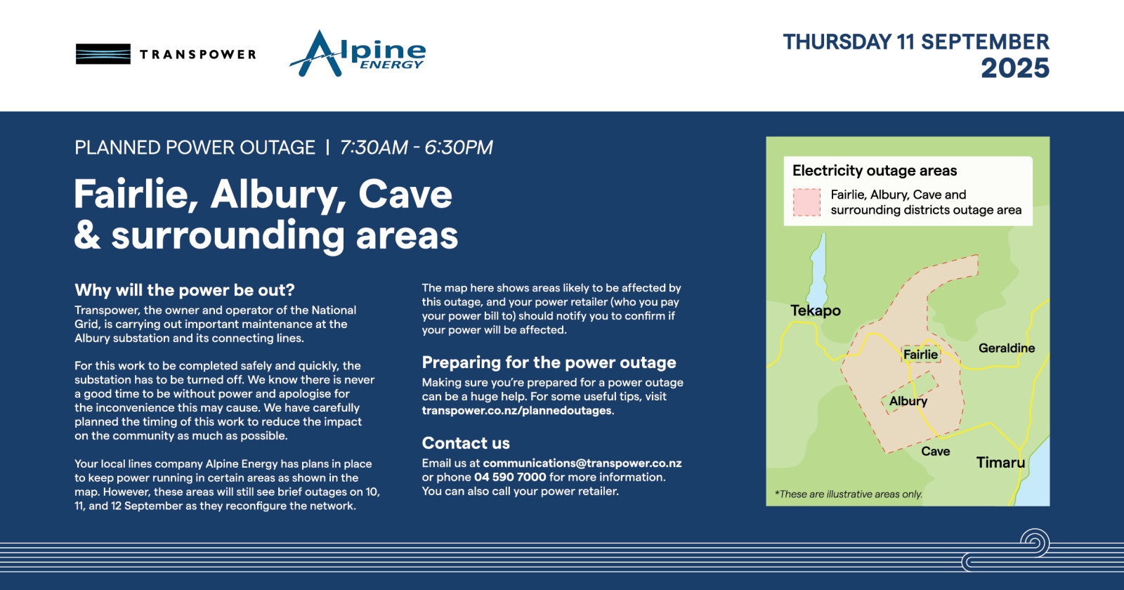 Albury outage advertisement 2025
