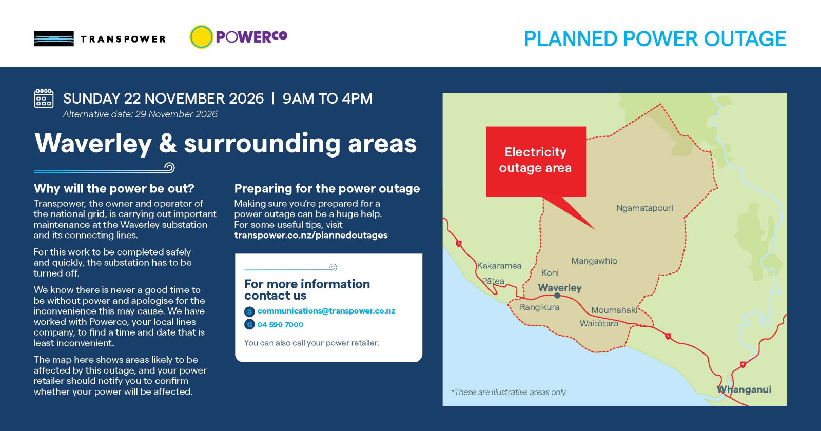 Waverley planned outage November 2026