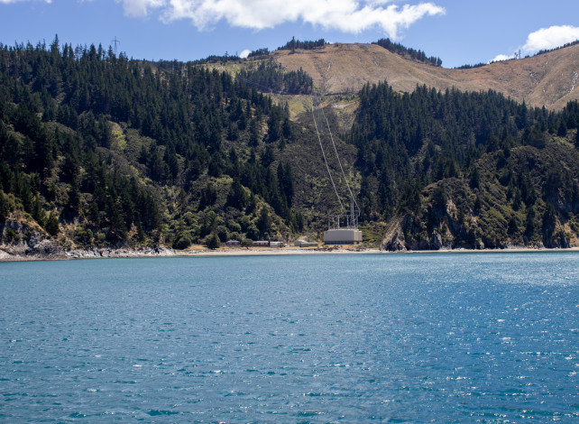 Cable station on the coast