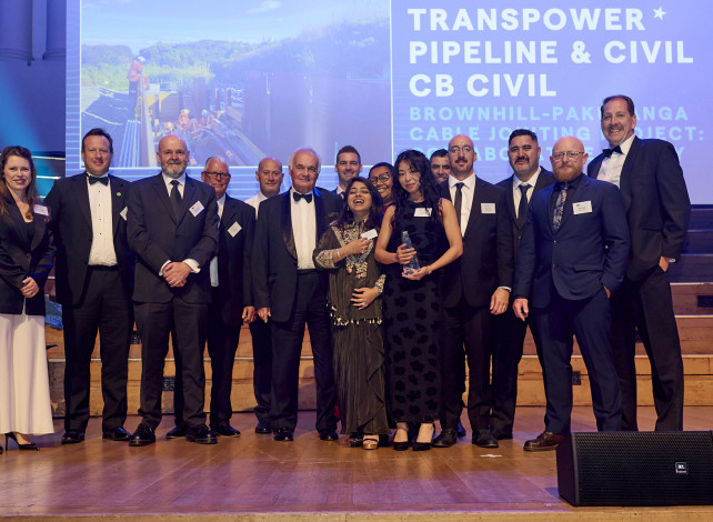 Image of STAR awards winners in fine dress onstage together.