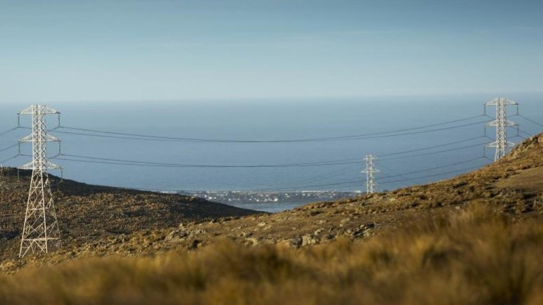 Transmission towers in the upper South Island